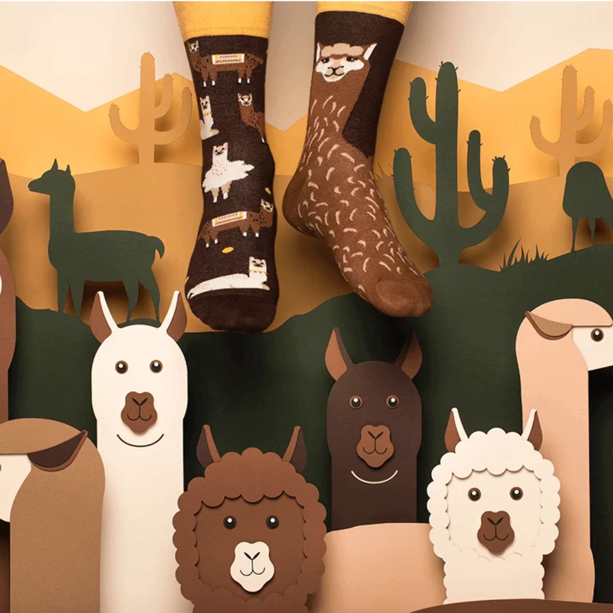 Alternative view of MANY MORNINGS lasten eriparisukat, Fluffy Alpaca