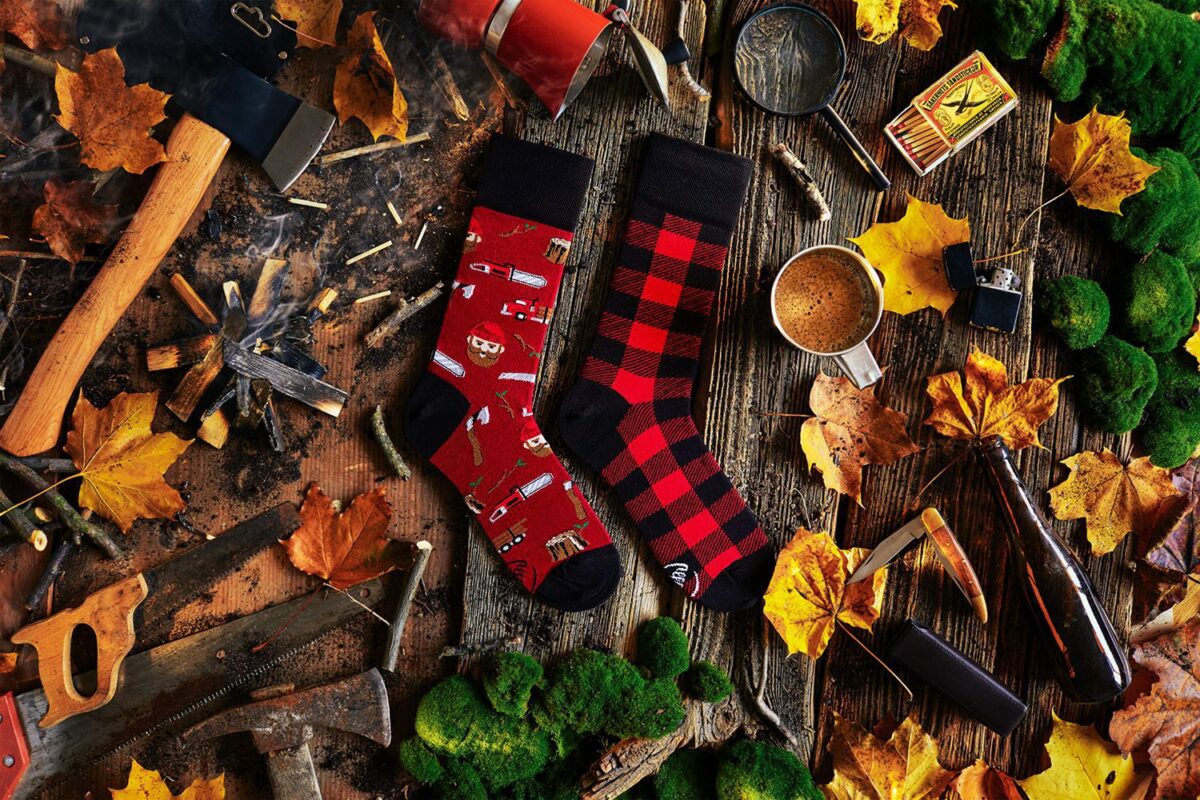 Alternative view of MANY MORNINGS aikuisten ERIPARISUKAT, Lumberjack Life