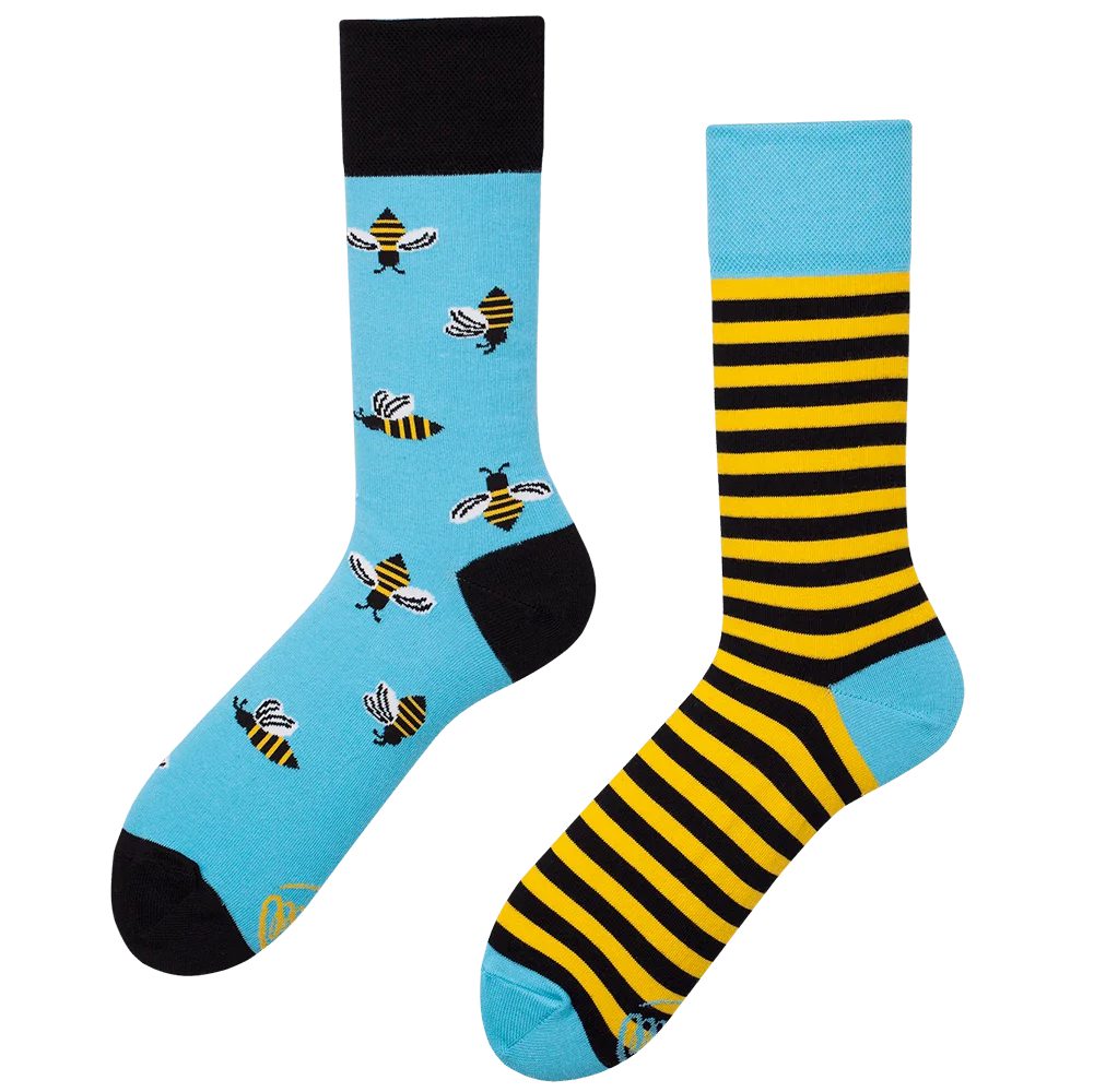 MANY MORNINGS lasten eriparisukat, Bee Bee