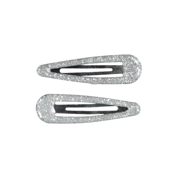 NAME IT NKFACC-RILY glitter hiuspinnit 2kpl, Silver Colour/WITH GLITTER