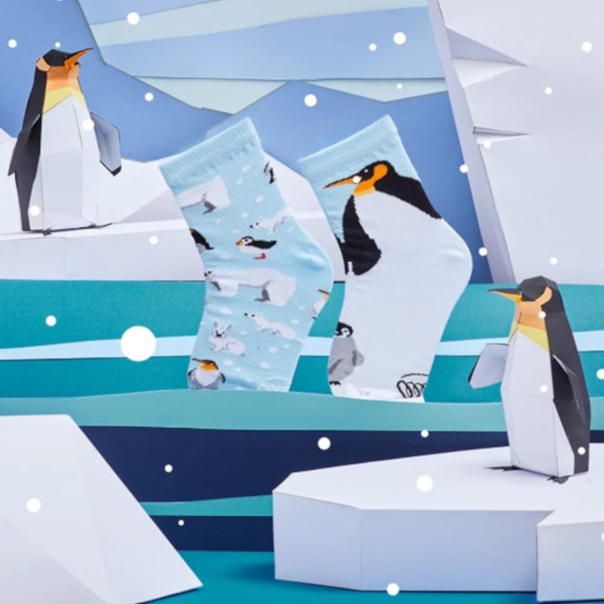 MANY MORNINGS lasten eriparisukat, Frosty Friends