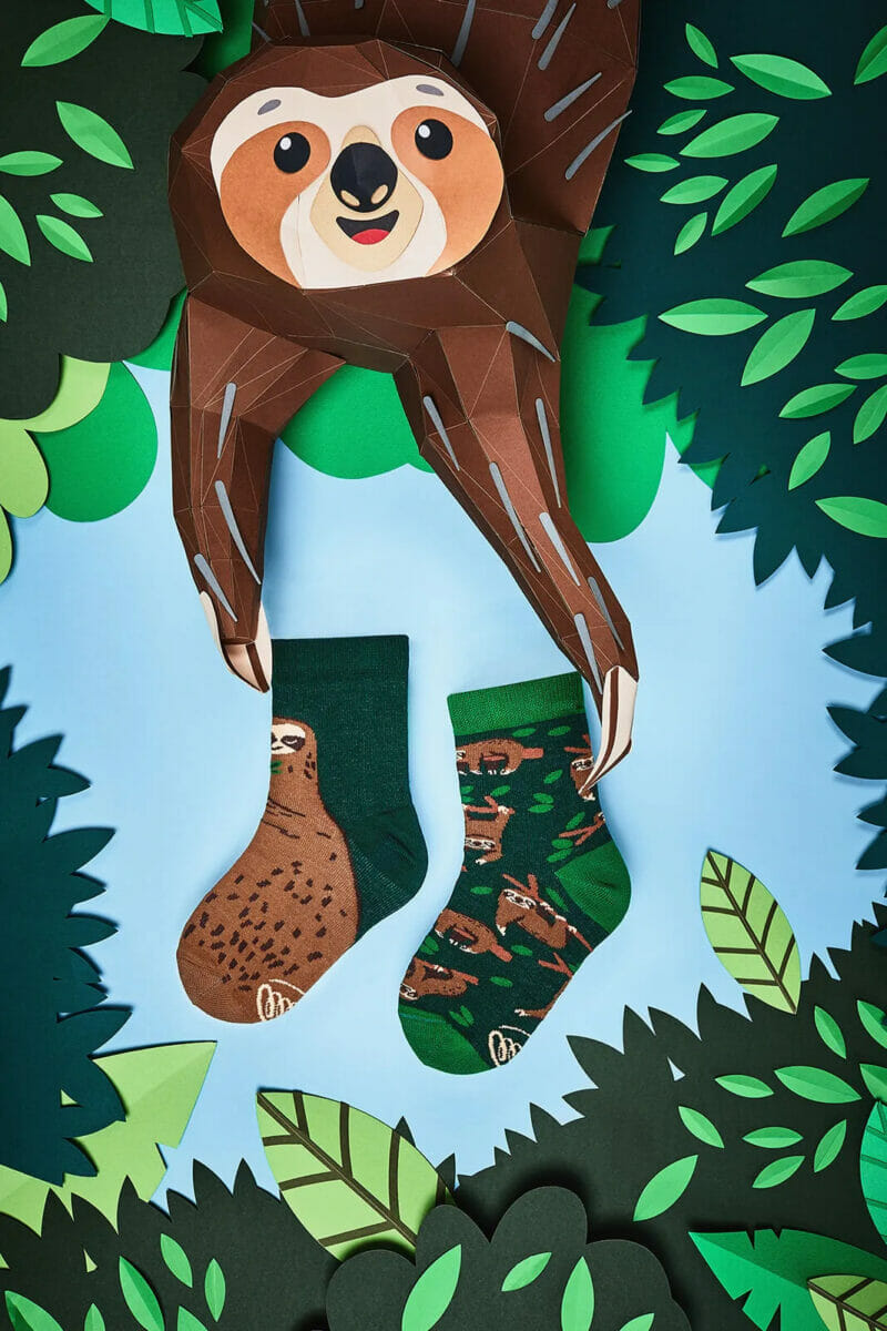 MANY MORNINGS lasten eriparisukat, Sloth Life