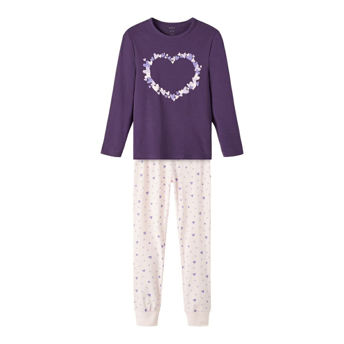 NAME IT NKFNIGHTSET PURPLE HEART pyjama, Purple Plumeria