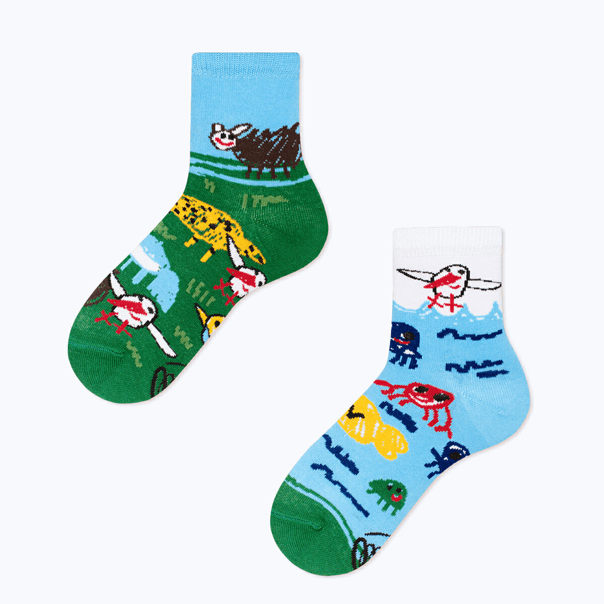 MANY MORNINGS lasten eriparisukat, The Doodles