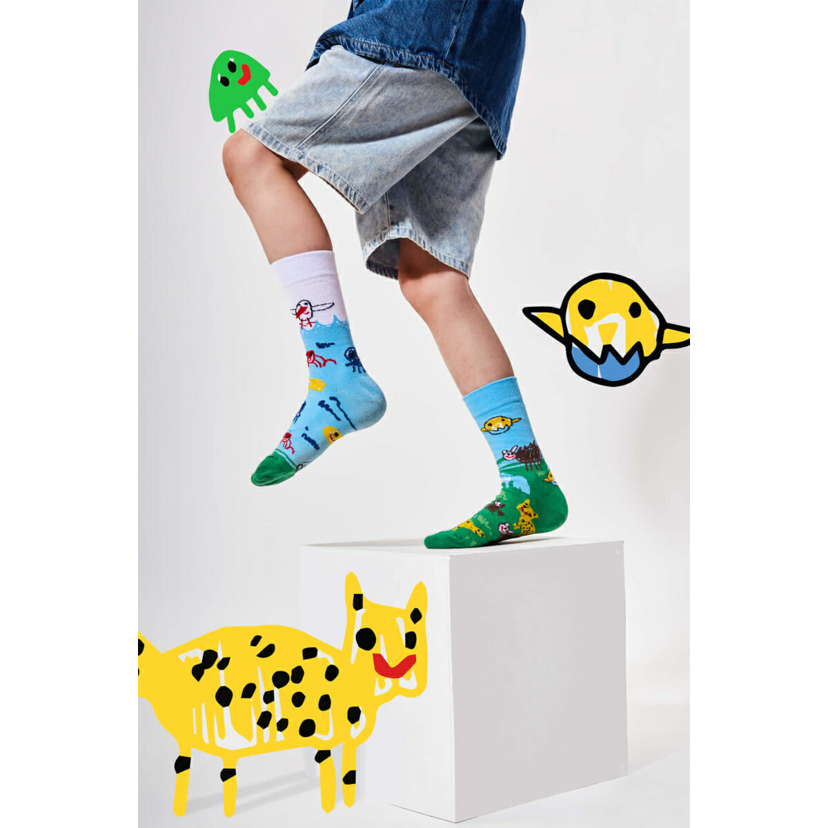 MANY MORNINGS lasten eriparisukat, The Doodles