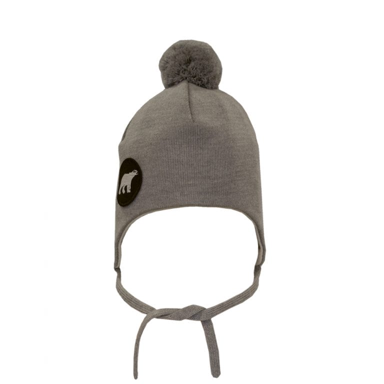 SUPERYELLOW POLAR BEAR baby beanie, Light Grey