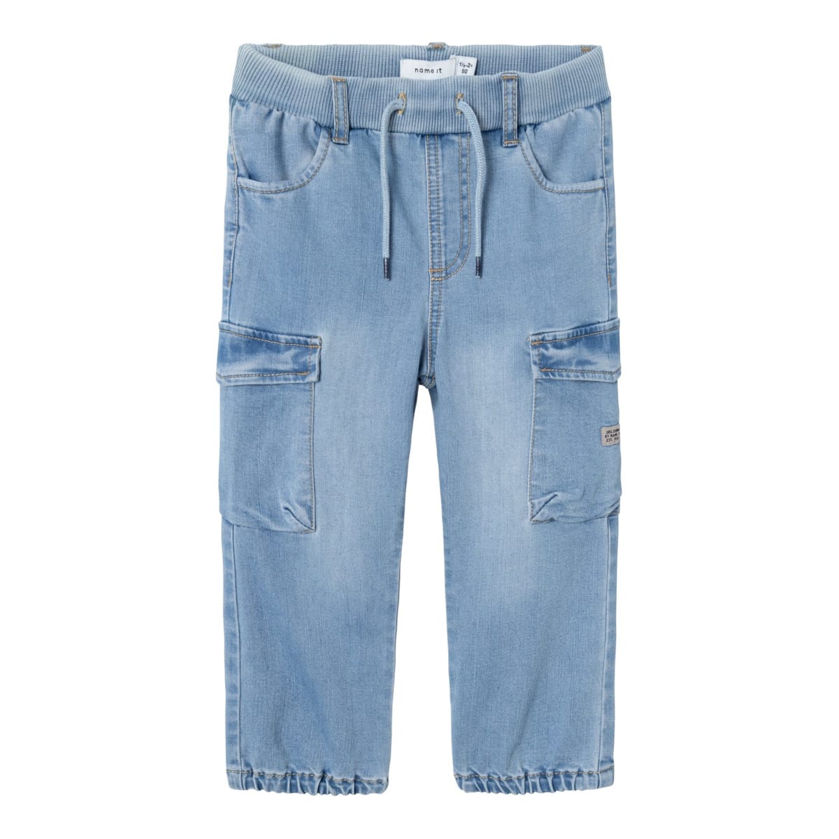 NAME IT NMMBEN BAGGY CARGO JEANS 9770, Medium Blue Denim
