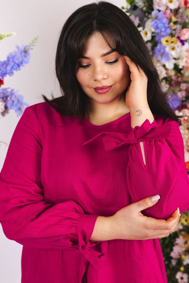 NAKOA aikuisten Hailey Linen kerrosmekko, Pure Peacock