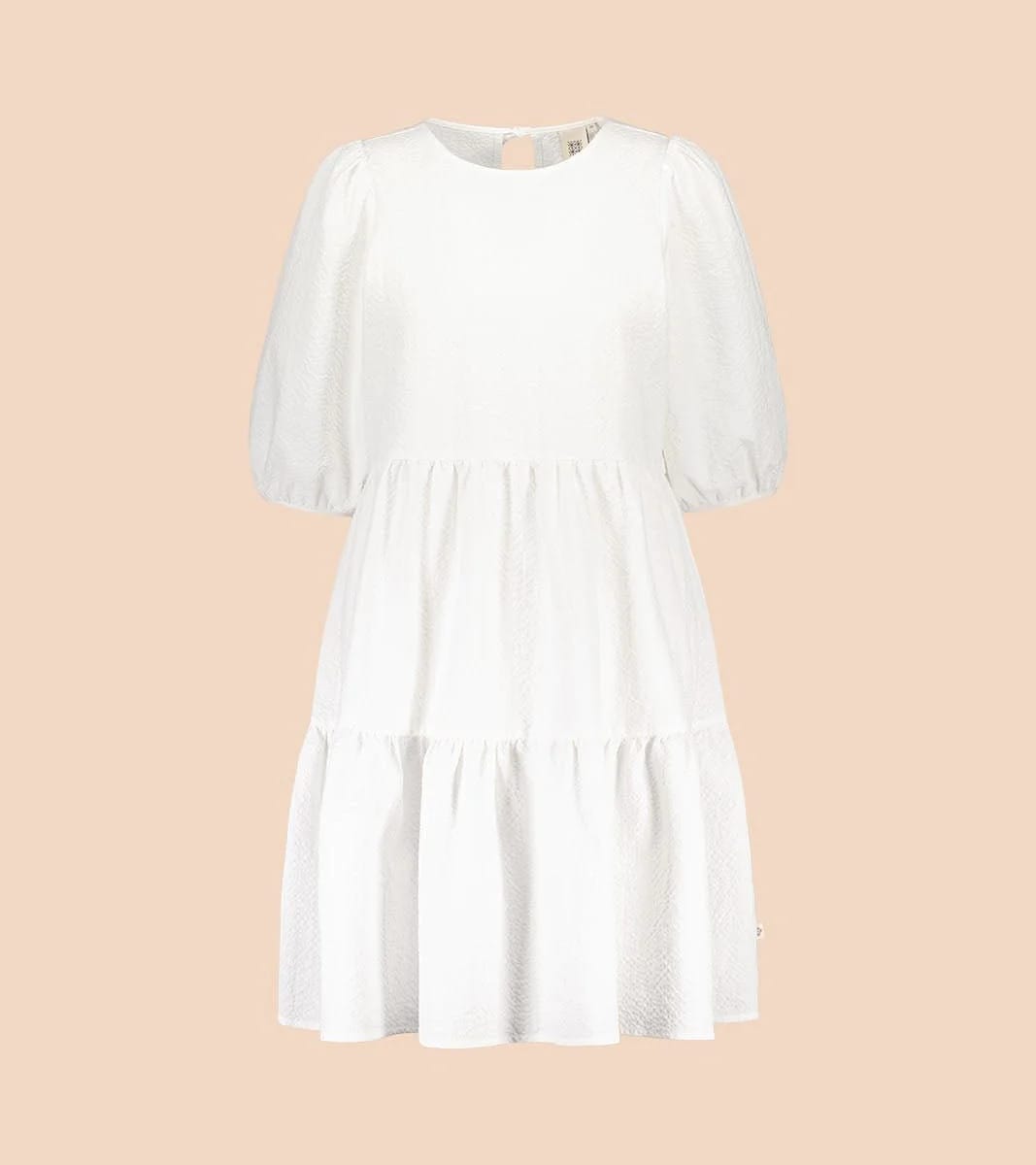 KAIKO aikuisten TIERED MINI DRESS, White