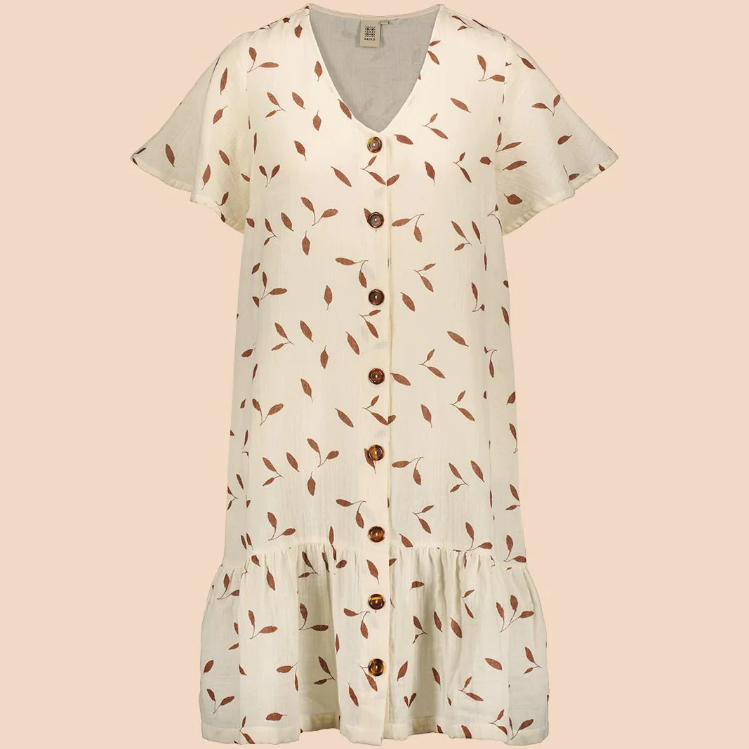 KAIKO aikuisten FRILL BUTTON mekko, Wind