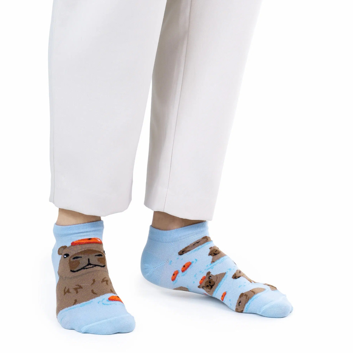 MANY MORNING aikuisten varrettomat ERIPARISUKAT, Capybara