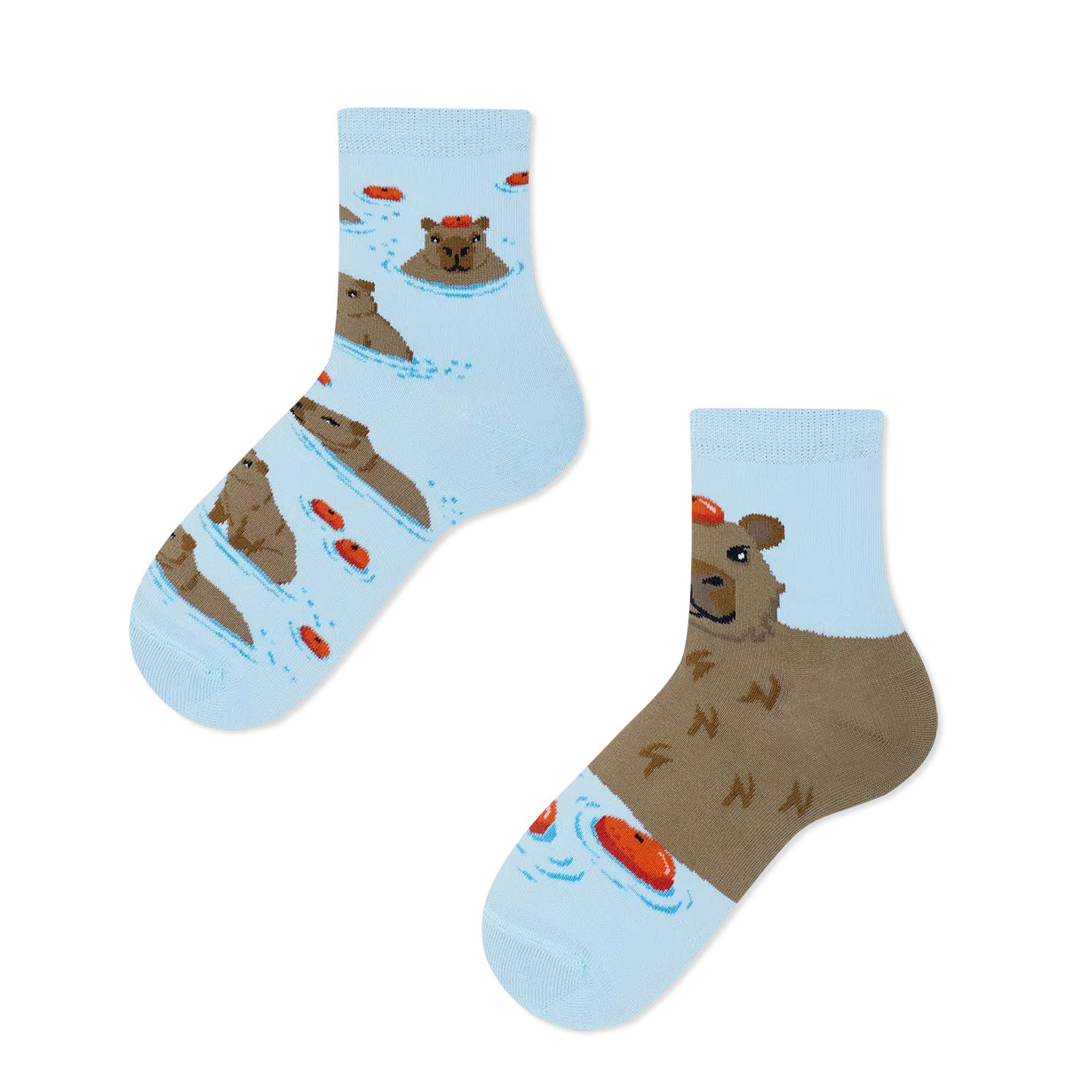 MANY MORNINGS lasten eriparisukat, Capybara