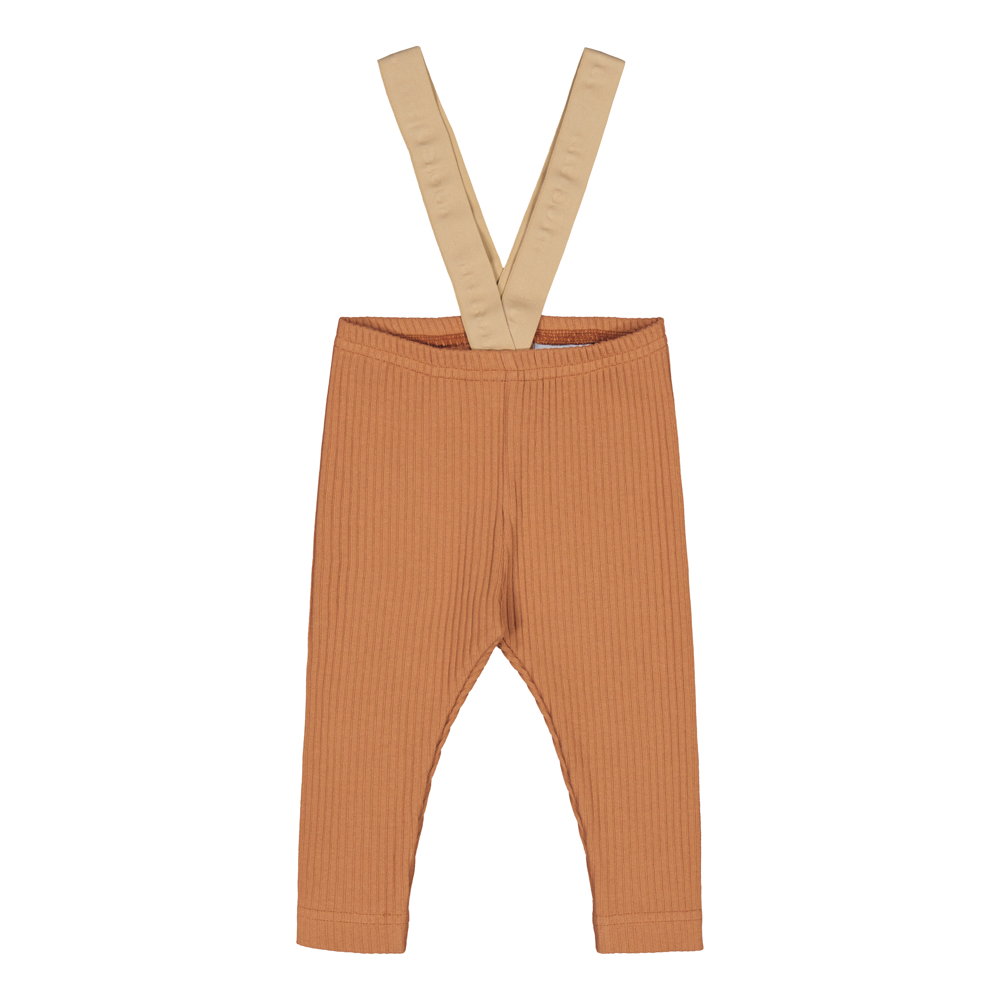 METSOLA lasten RIB BRACE PANTS leggingsit, Peanut