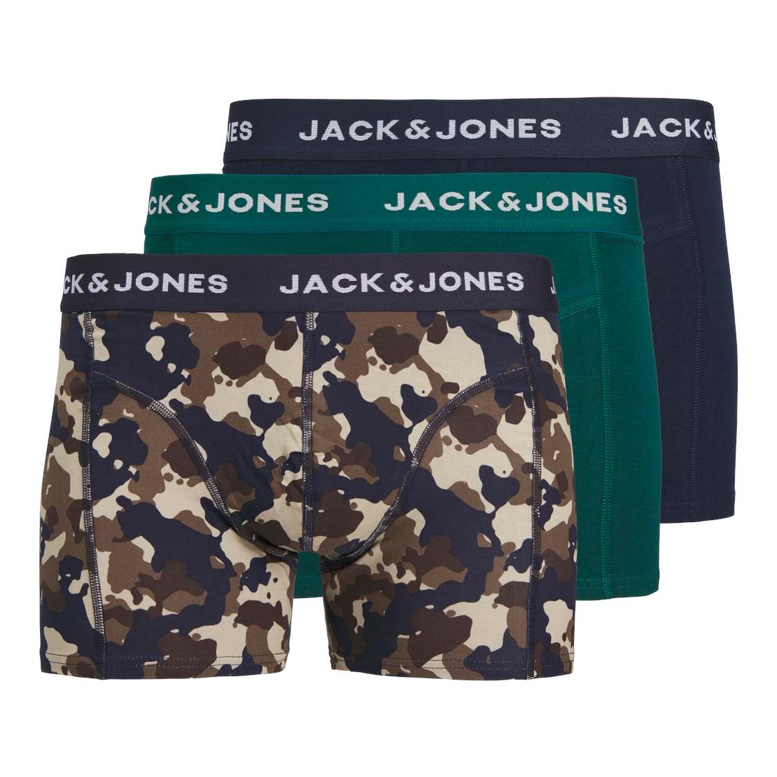 JACK & JONES JACCAMOFLAGE boxerit 3kpl, Navy Blazer