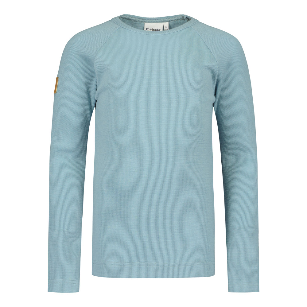 METSOLA lasten MERINO RIB SHIRT LS trikoopaita, Cloudy Sky