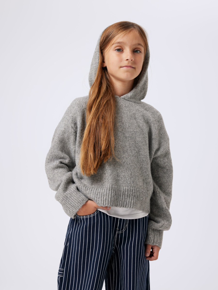 NAME IT NKFBALLADE neulepaita, Grey Melange