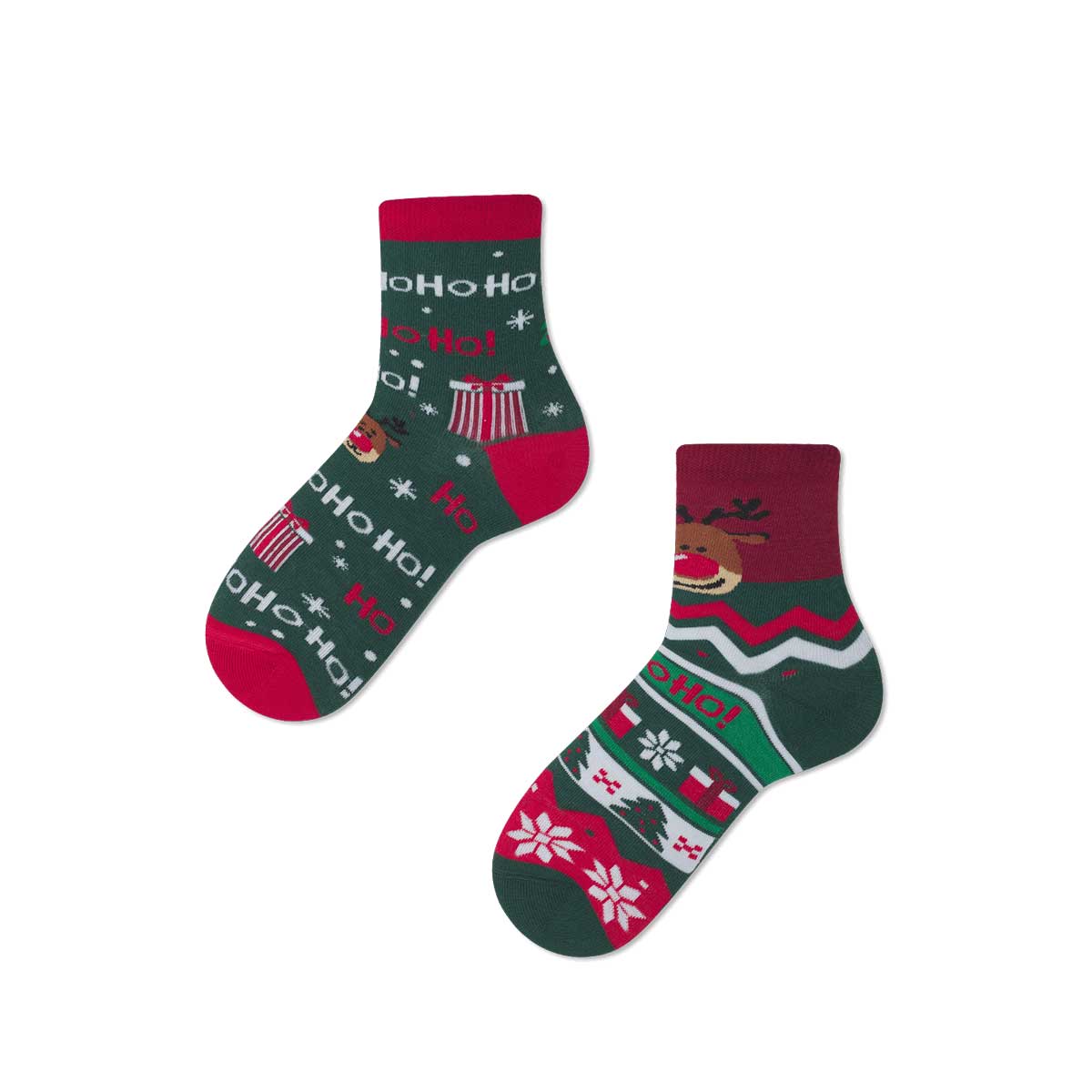 MANY MORNINGS lasten eriparisukat, Rudolph