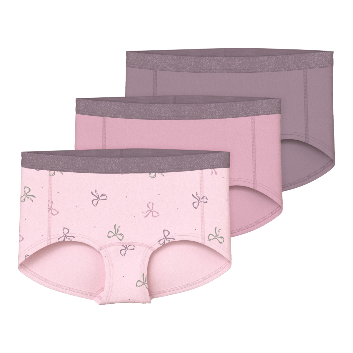 NAME IT NKFHIPSTER BOW 3kpl alushousut, Barely Pink