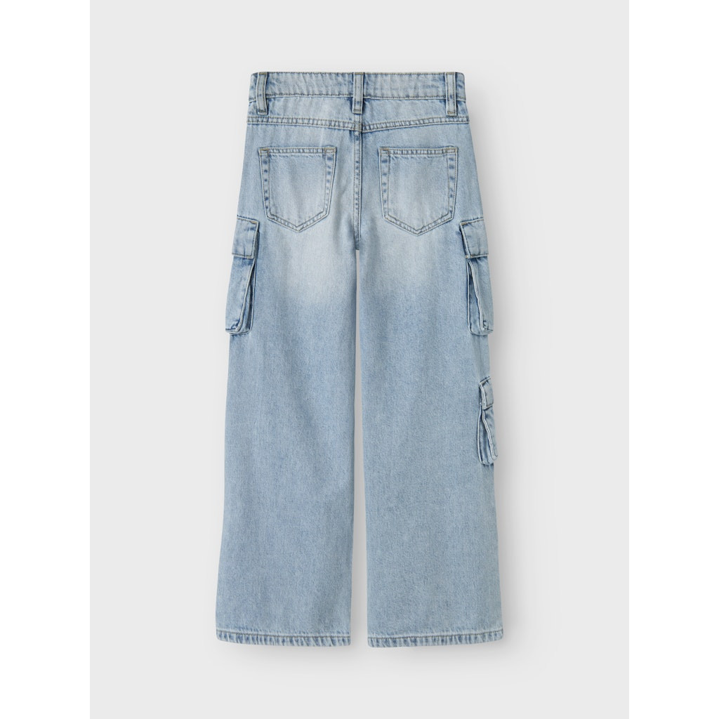 NAME IT NKFBELLA WIDE 8772 farkut, Light Blue Bleached Denim