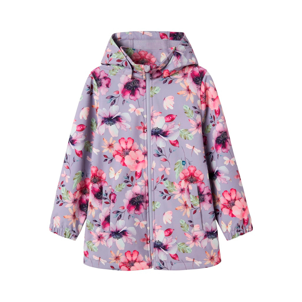 NAME IT NKFALFA08 LONG BIG FLOWER softshell-takki, ENNAKKOTILAUS Heirloom Lilac