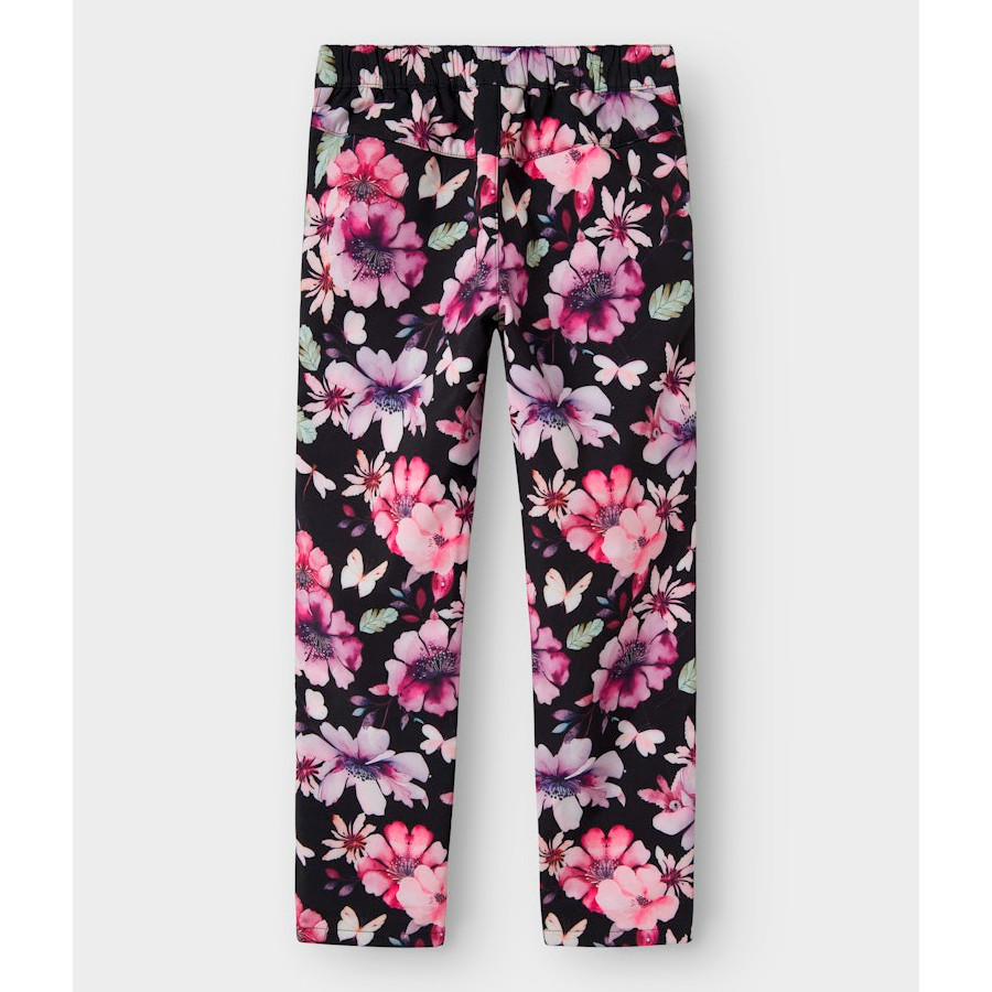 NAME IT NKFALFA08 SLIM BIG FLOWER softshell-housut, ENNAKKOTILAUS Black