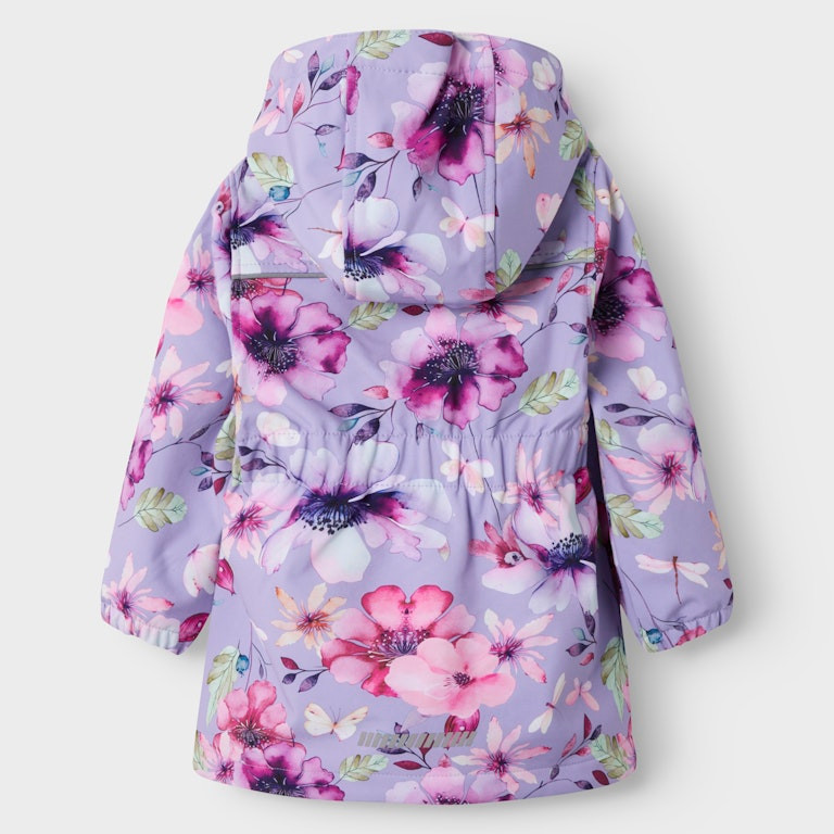 NAME IT NMFALFA08 LONG BIG FLOWER softshell-takki, ENNAKKOTILAUS Heirloom Lilac