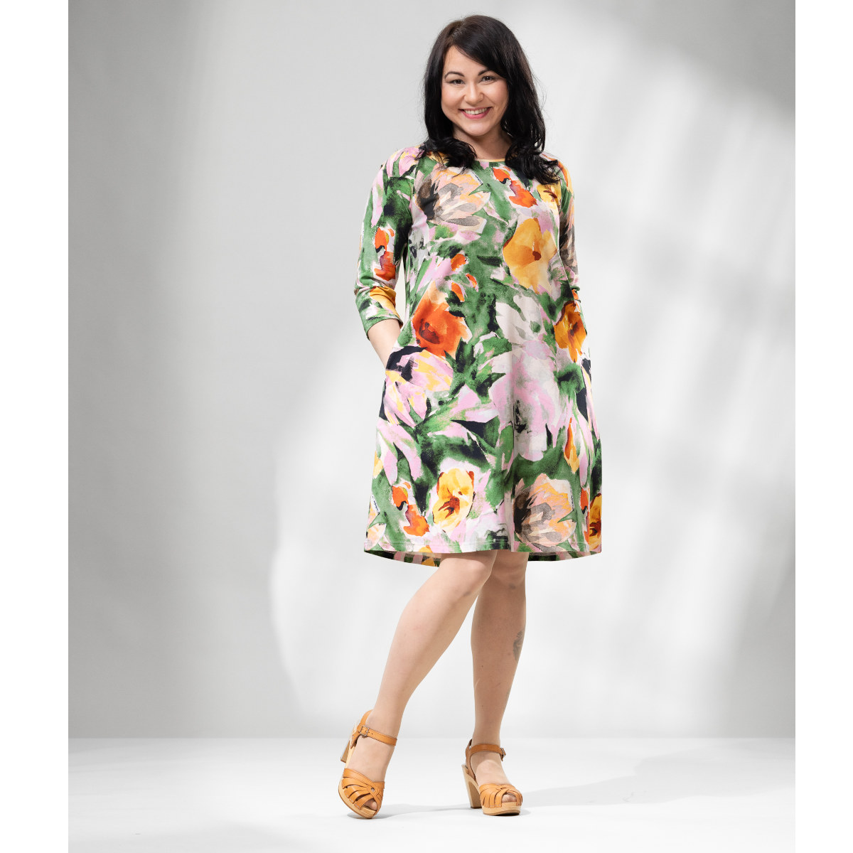 VERSONPUOTI aikuisten VERSOmekko NOCTURNE, Vihr/V.pun