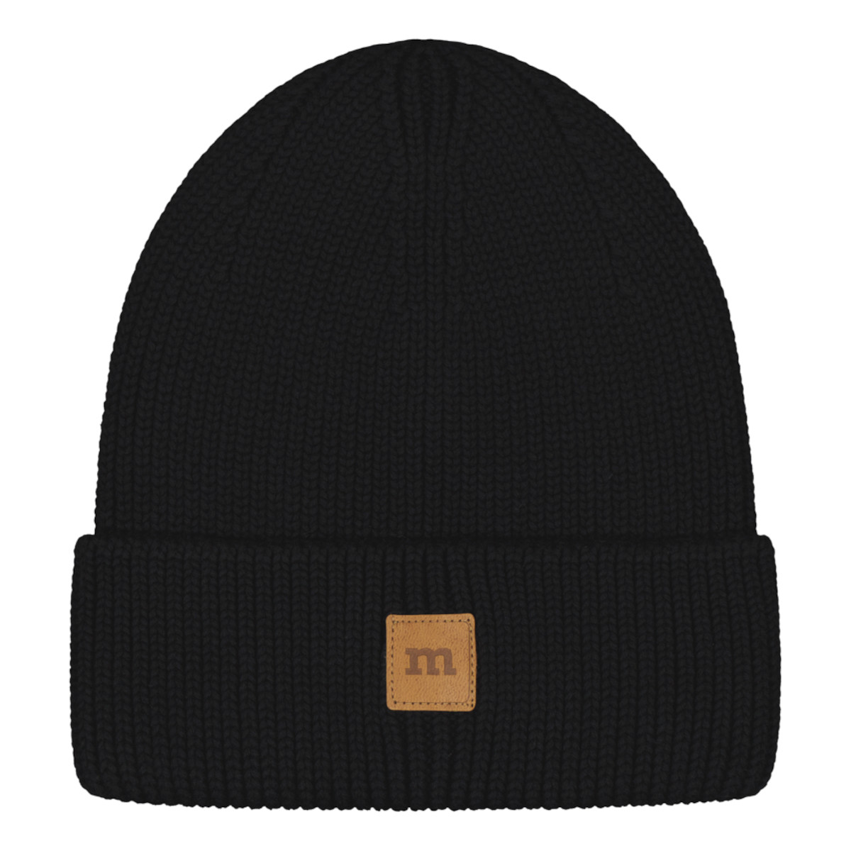 METSOLA COTTON KNIT BEANIE puuvillapipo, Licorice