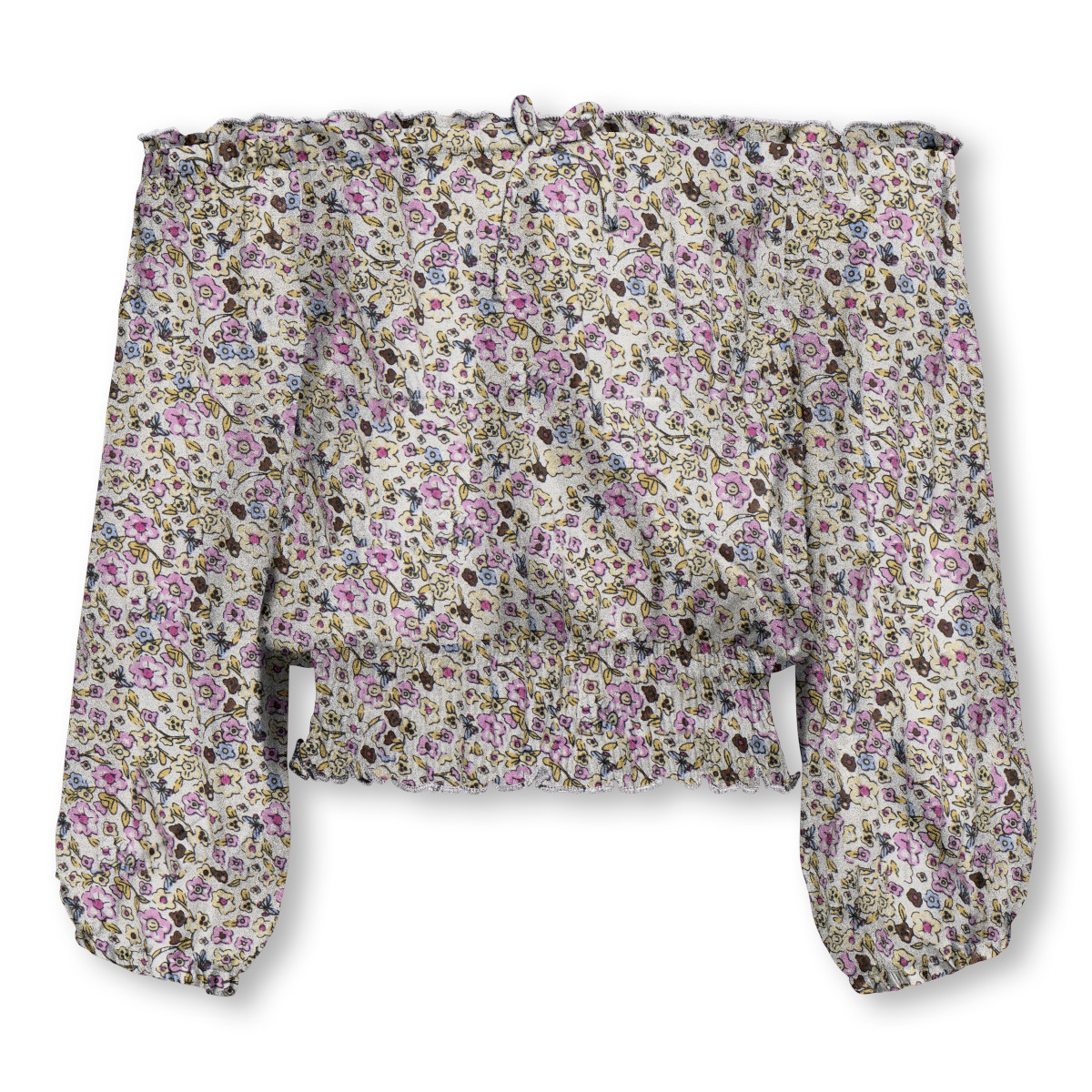 KIDS ONLY KOGGLOW off shoulder paita, Cloud Dancer/Ditsy Flow