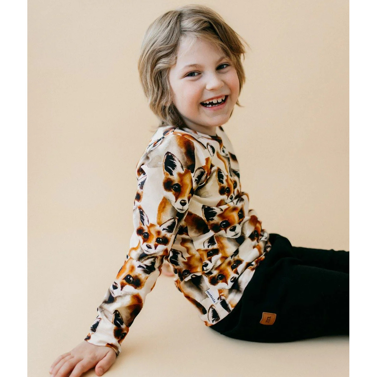 METSOLA lasten FOX SHIRT LS trikoopaita, Cream