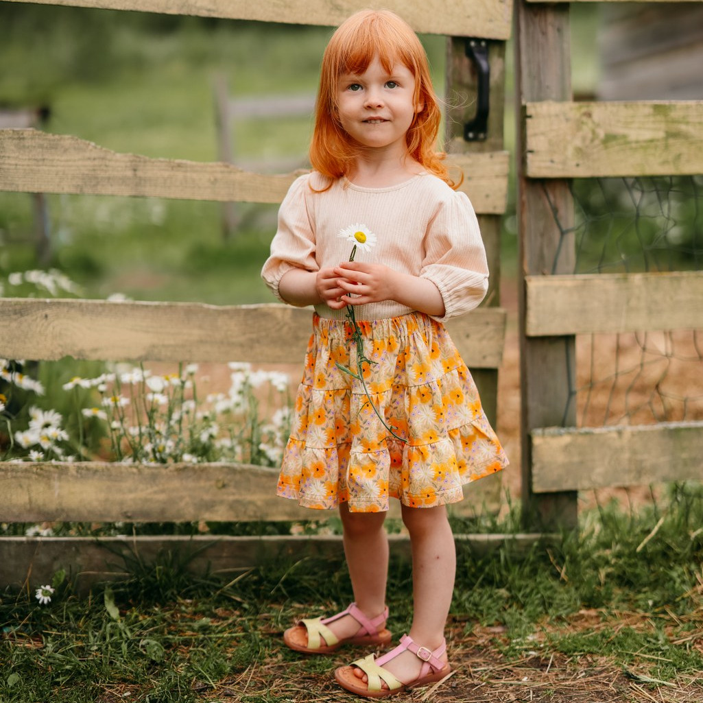 METSOLA PUFF SLEEVE t-paita, Milky Apricot