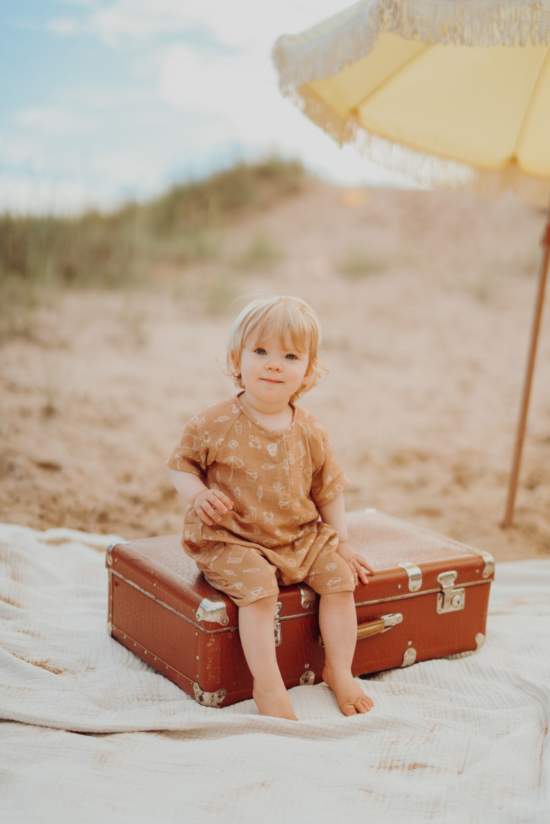 METSOLA ON THE BEACH MUSLIN OVERALLS, Sandy