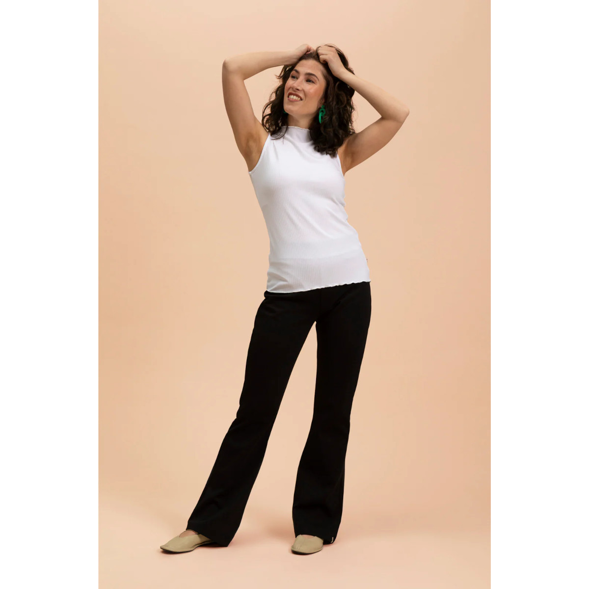 KAIKO FLARE PANTS housut, Black