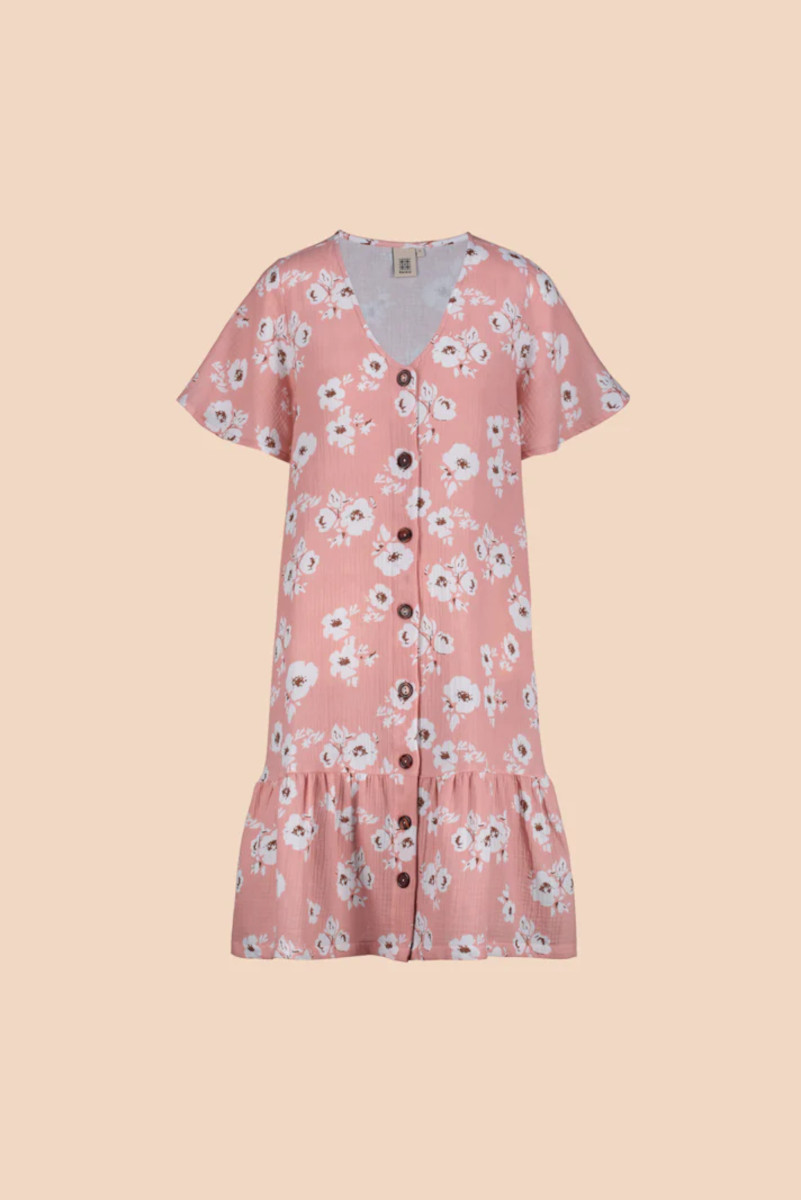 KAIKO FRILL BUTTON DRESS mekko, Rugosa