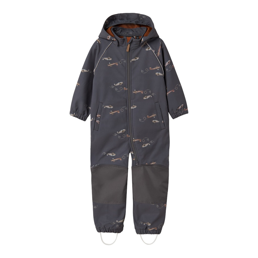 name it NMMALFA08 AIRPLANE softshell-haalari, ENNAKKOTILAUS Grey Pinstripe