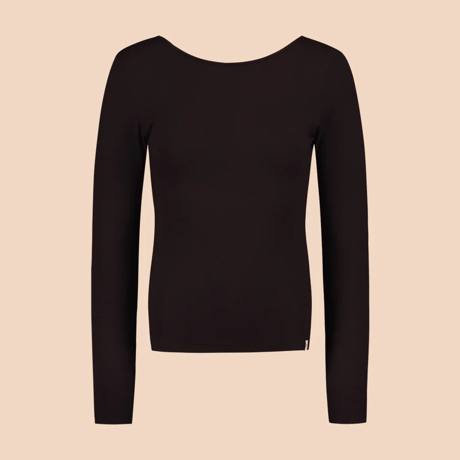 KAIKO SCOOP BACK TOP, Chocolate