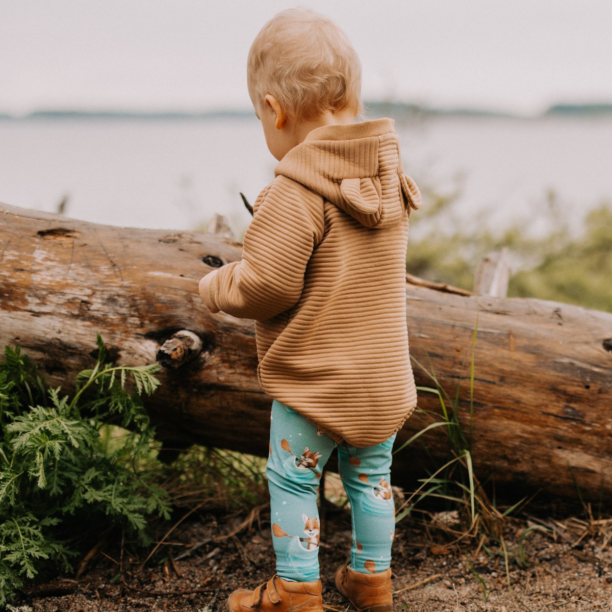 METSOLA TEXTURED BEAR ROMPER, Woody