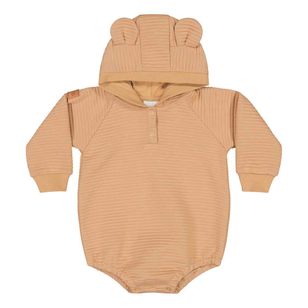 METSOLA TEXTURED BEAR ROMPER, Woody