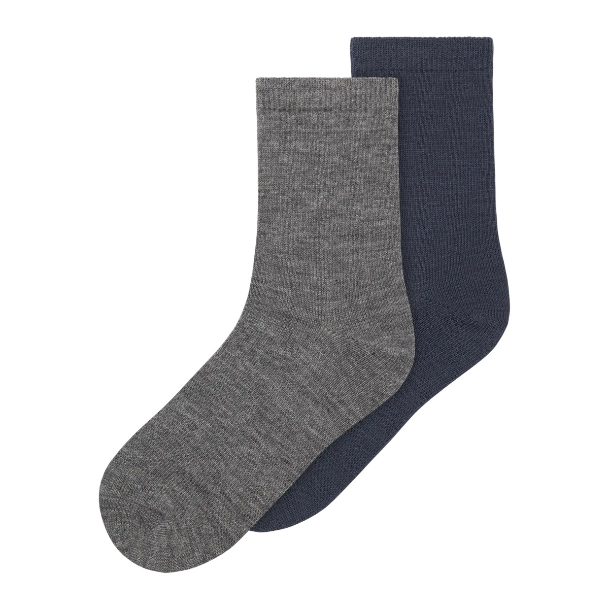 NAME IT NKMWAK merinovillaiset sukat 2kpl, Dark Grey