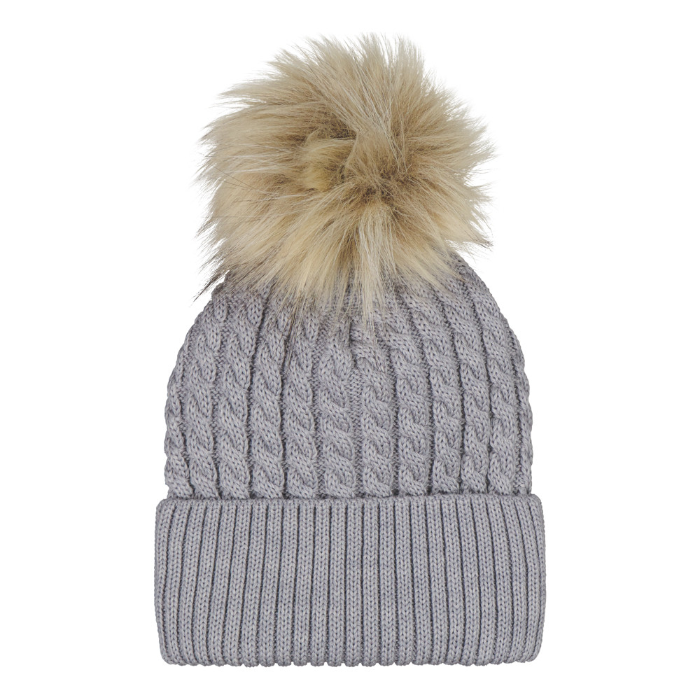 METSOLA MERINO CABLE BEANIE merinovillapipo, Cloudy