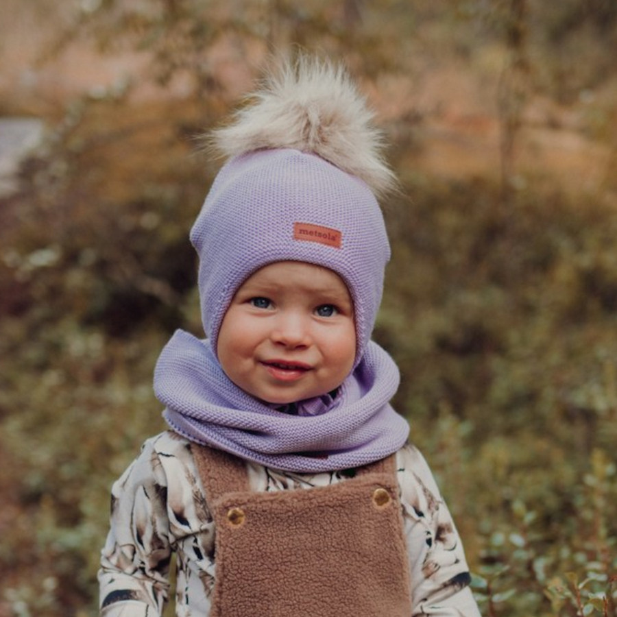 METSOLA MINI CRYSTAL HAT merinovillapipo, Icy Lilac