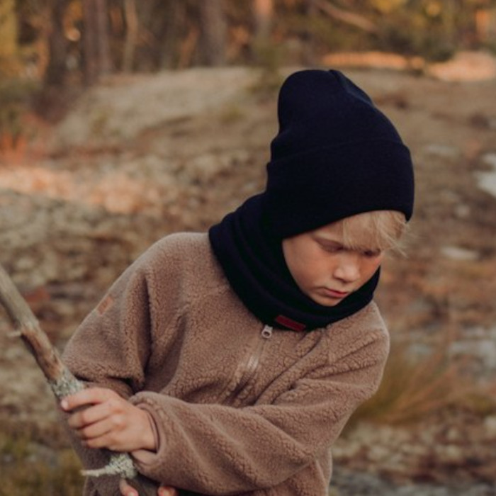 METSOLA CHILLY TUBE merinovillahuivi, Black