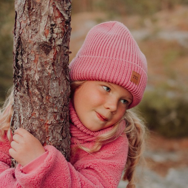 METSOLA KNITTED BEANIE merinovillapipo, Rosy