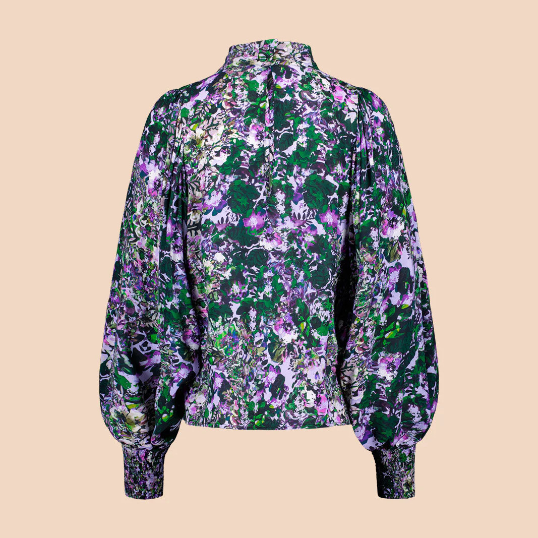 KAIKO PUFF BLOUSE paita, Blooming Forest Lilac