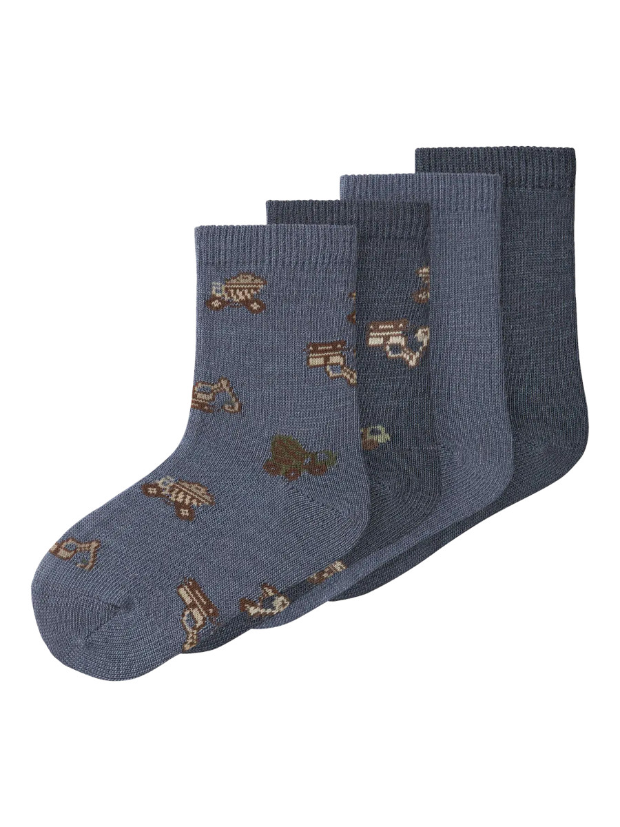 NAME IT NMMWAK merinovillaiset sukat 4kpl, Folkstone Gray