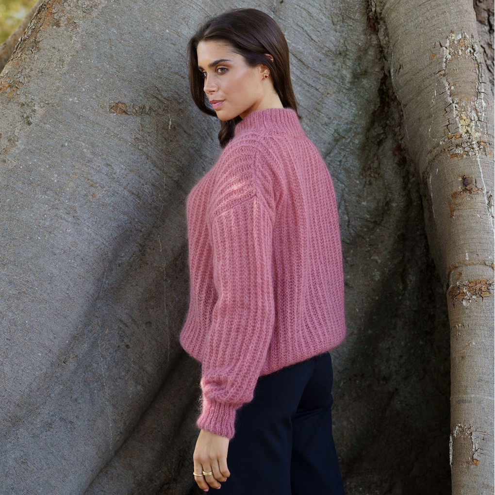 Alternative view of NAKOA Robin Mohair Knit, Powder Pink