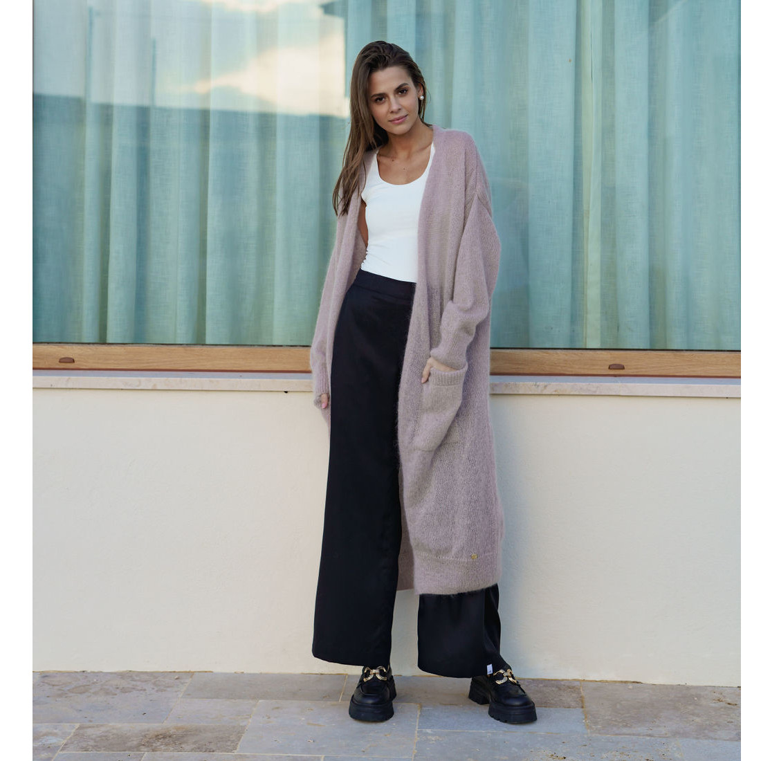 Alternative view of NAKOA Sienna Cardigan, Harbor Mist