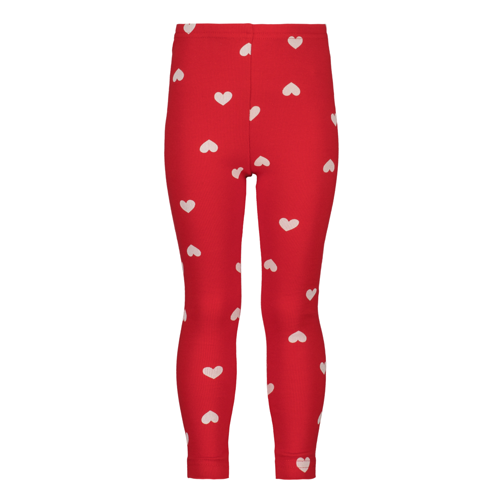 METSOLA Heart Song Rib leggings, Poppy