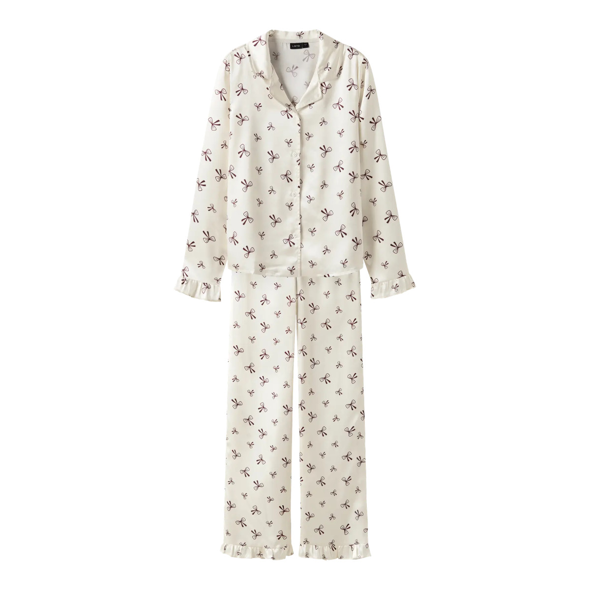 Alternative view of LMTD NLFBOW pyjama, Antique White