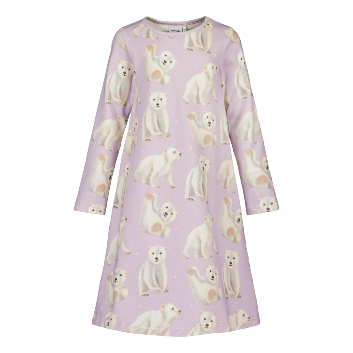 METSOLA POLAR BEARS NIGHT DRESS, Icy Lilac